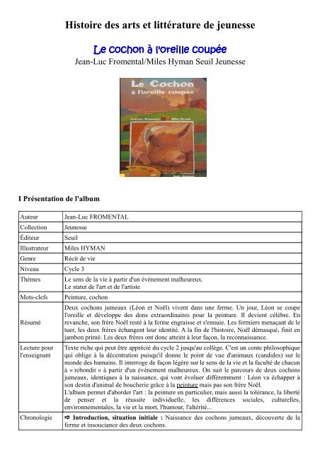 Histoire Des Arts Et Litta C Rature De Jeunesse