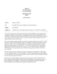 City Attorney Memo to City Council Regarding 