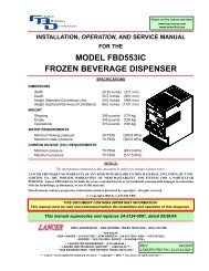 MODEL FBD553IC FROZEN BEVERAGE DISPENSER