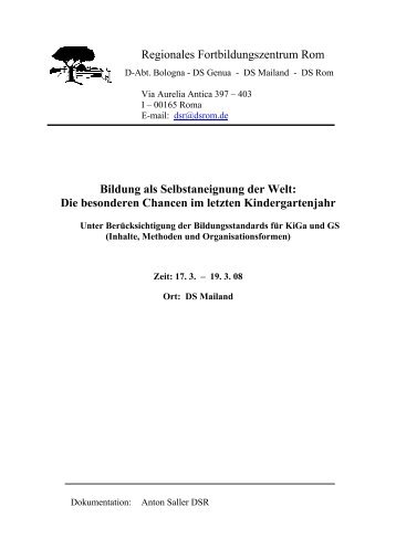 Die besonderen Chancen im letzten ... - Deutsche Schule Rom