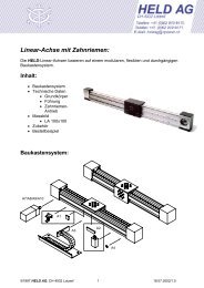 Linear-Achse mit Zahnriemen: