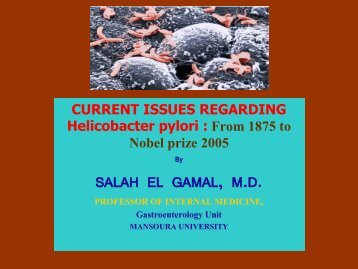 CURRENT ISSUES REGARDING Helicobacter pylori