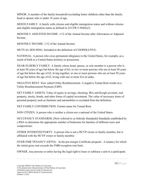 2013 CMHA HCVP Admin Plan - Cuyahoga Metropolitan Housing ...