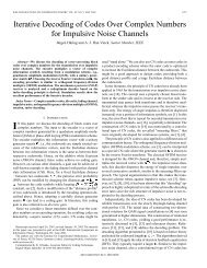 Iterative decoding of codes over complex numbers for ... - IEEE Xplore