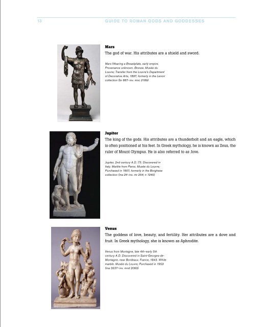 Roman Art from the Louvre Educators' Resource Guide