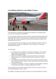 4 aerolÃ­neas pelean la ruta Quito-Cuenca (El ... - AHK Ecuador