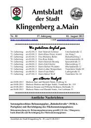 vor einer Woche - Klingenberg am Main