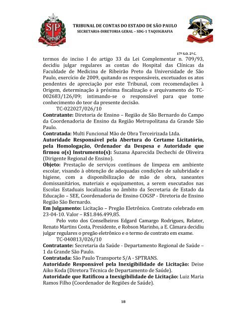 ata da 17Âª sessÃ£o ordinÃ¡ria da segunda cÃ¢mara, realizada em 07 ...