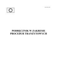 PODRÄCZNIK W ZAKRESIE PROCEDUR TRANZYTOWYCH