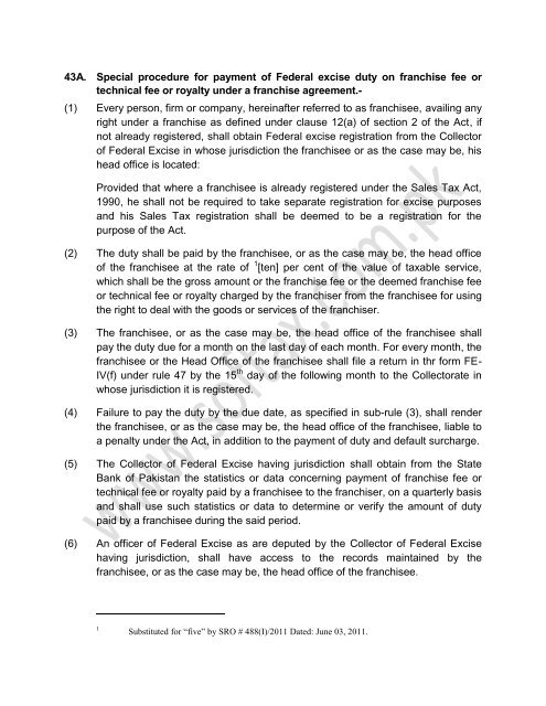 43a Special Procedure For Payment Of Federal Excise Duty Softax