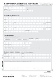 Eurocard Corporate Platinum - Private liability page 1