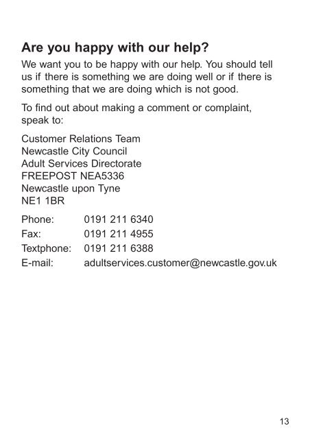 Adult social care for people with a learning disability in Newcastle