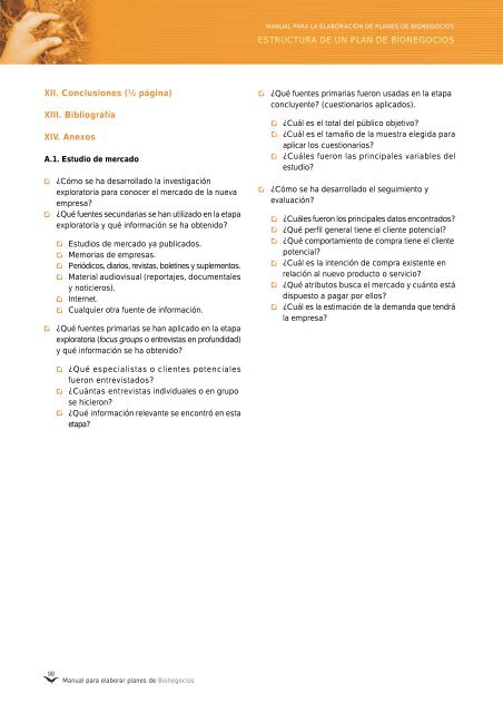 Manual para elaborar planes de Bionegocios - CDAM