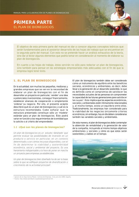 Manual para elaborar planes de Bionegocios - CDAM