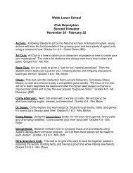 Club Descriptions 2012 - Webb School of Knoxville