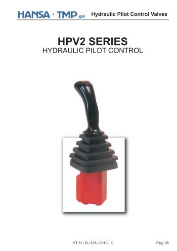 Hydraulic Pilot Control HPV2 Series - HANSA-TMP