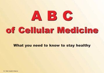 The ABC of Cellular Medicine - Dr. Rath Health Alliance
