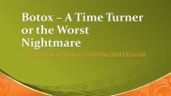 Botox – A Time Turner or the Worst Nightmare