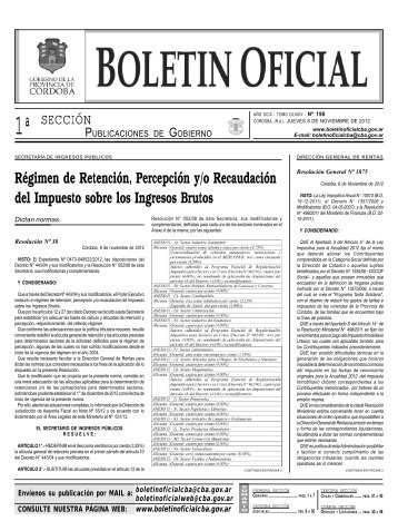 boletin oficial nÂº 190 - BoletÃ­n Oficial de la Provincia de CÃ³rdoba ...