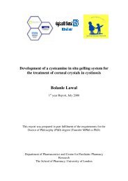 Development of a cysteamine in situ gelling system for the treatment ...