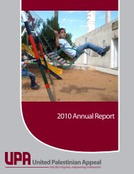 UPA 2010 Annual Report - United Palestinian Appeal