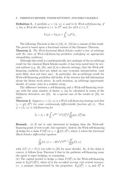 ARBITRAGE WITH FRACTIONAL BROWNIAN MOTION?1 - Helsinki.fi