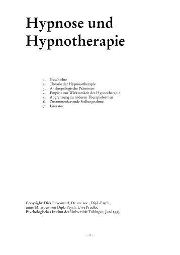 Hypnose als PDF - MEG