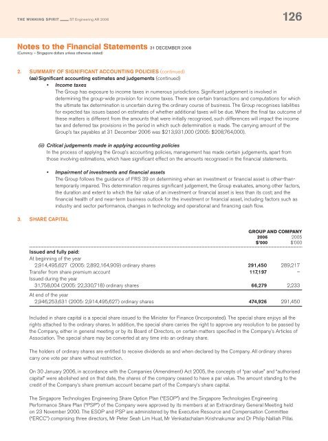 Full Annual Report 2006 - Singapore Technologies Engineering