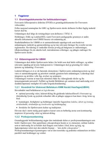 Fagplan UBHH.pdf - Forsvaret