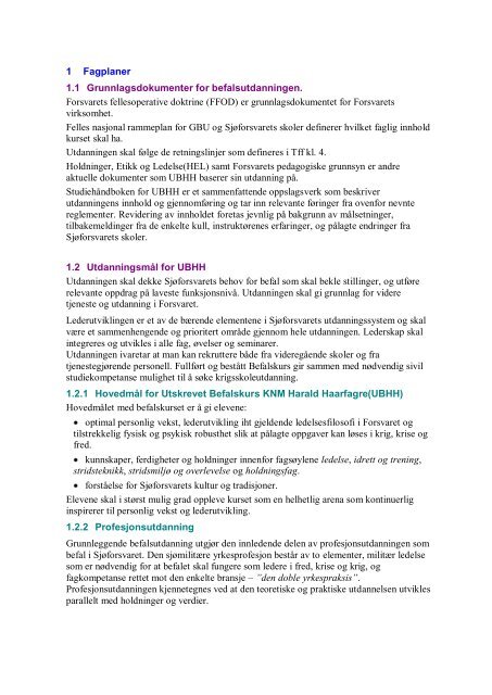 Fagplan UBHH.pdf - Forsvaret