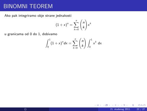 BINOMNI KOEFICIJENTI