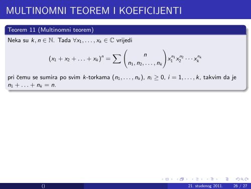 BINOMNI KOEFICIJENTI