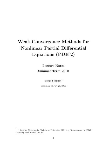 Weak Convergence Methods for Nonlinear Partial Differential ...
