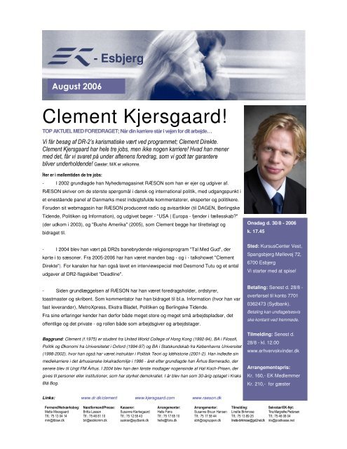 EK Nyt August 2006.pdf - Foreningen af Erhvervskvinder