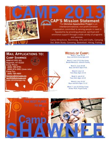 Camp Brochure - Christian Appalachian Project