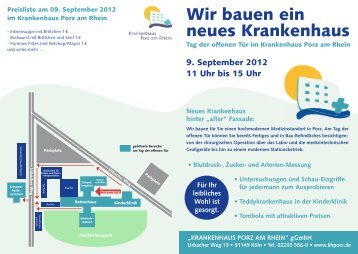 Wir bauen ein neues Krankenhaus - Krankenhaus Porz am Rhein