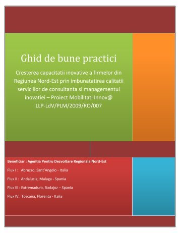 Ghid de bune practici - Agentia pentru Dezvoltare Regionala Nord-Est