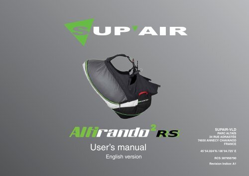 User's manual RS RS - Sup'Air