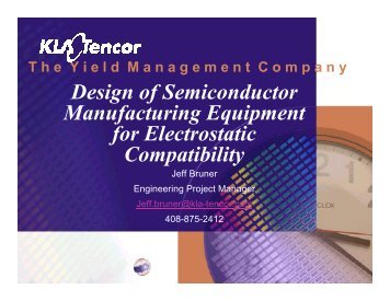 Design of Semiconductor Manufacturing Equipment for ... - Sematech