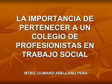 PERFIL PROFESIONAL DEL TRABAJADOR SOCIAL