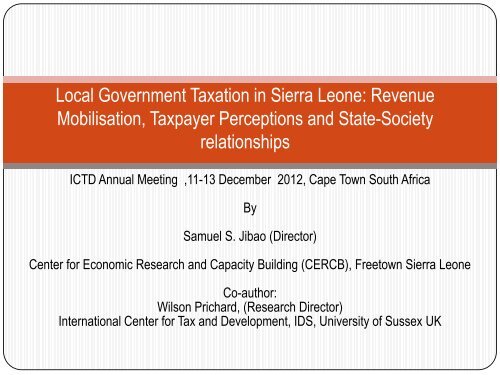 Revenue Mobilisation in Sierra Leone - ICTD