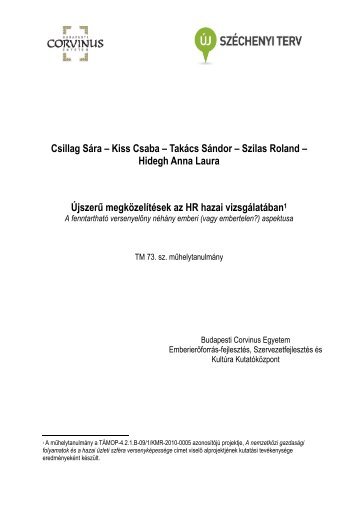 Kiss Csaba - TakÃ¡cs SÃ¡ndor - Szilas Roland - Hidegh Anna Laura