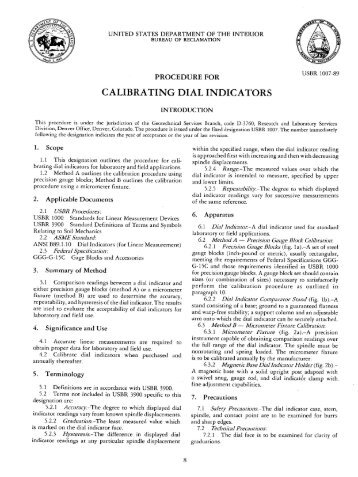 CALIBRATING DIAL INDICATORS