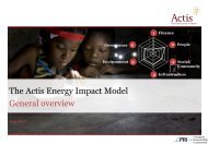 Actis's Energy Impact Model