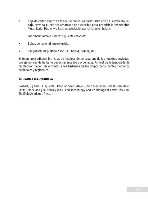 manual de recolecciÃ³n de semillas de plantas silvestres para ... - Inia