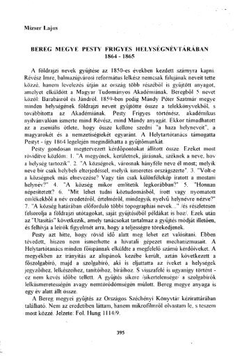 1864 - 1865 - Magyar Nemzeti LevÃ©ltÃ¡r Szabolcs-SzatmÃ¡r-Bereg ...