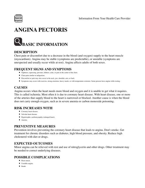 Angina Pectoris.pdf - Family Practice Center of Wadsworth