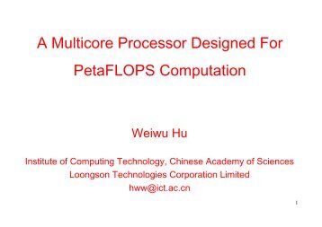 A Multicore Processor Designed For PetaFLOPS Computation