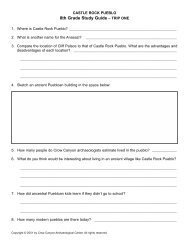 8th Grade Study Guide - Crow Canyon Archaeological Center