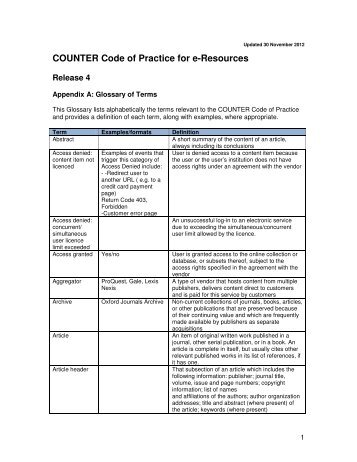 Appendix A (Glossary of Terms) - Counter